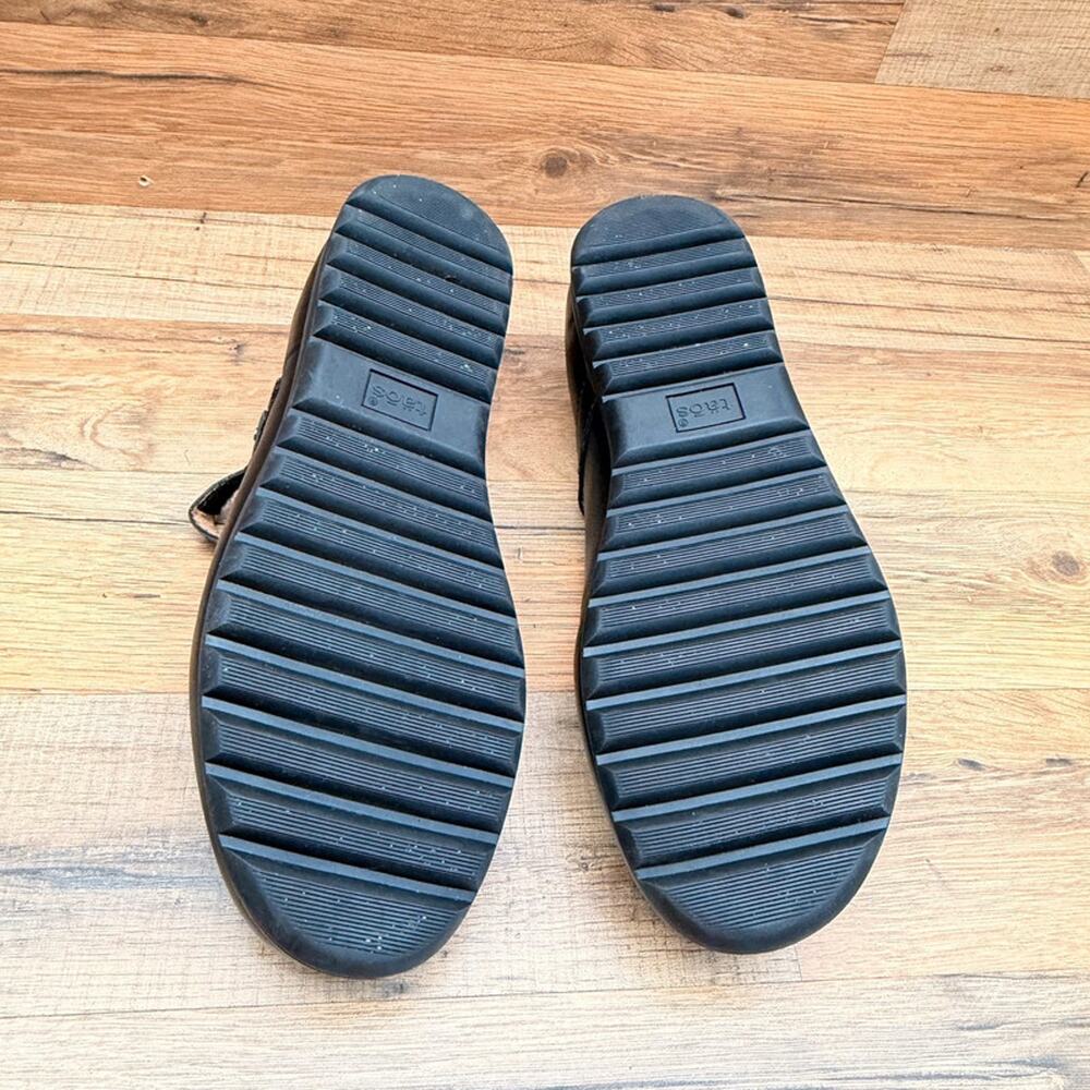 Taos Wo's Size 11 Black Leather Mary Jane Shoes Strap Comfort Walking Orthopedic - Picture 5 of 8